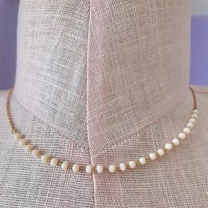 White beaded gold choker!!